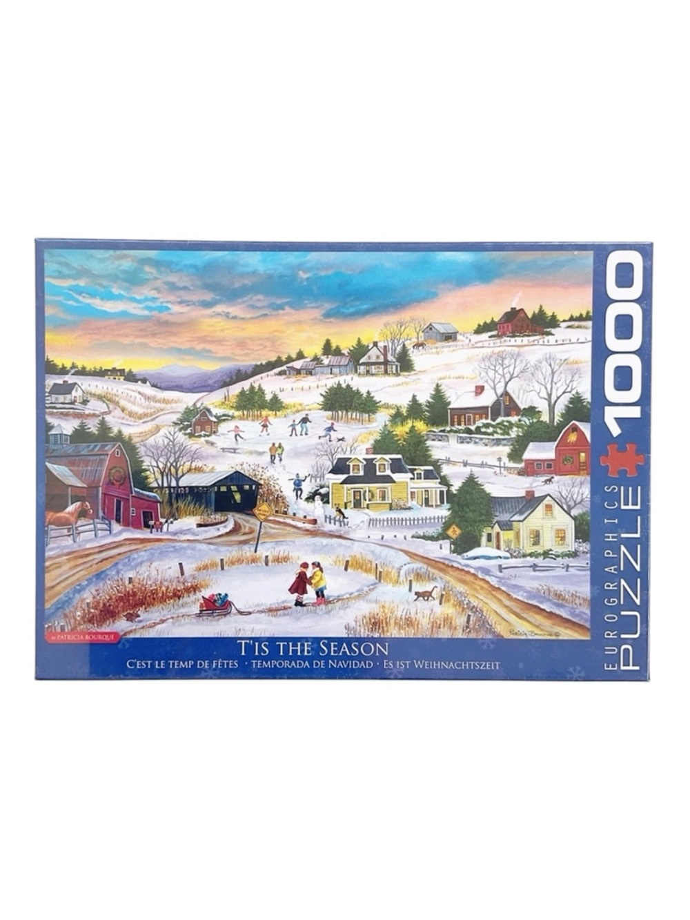 Eurographics 1000 Piece Puzzle “’Tis the Season” Winter Village – New Sealed